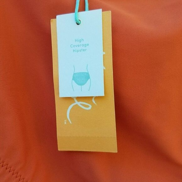 Women's Swimsuit Bikini Bottom Plus Sz 16W/18W 1X Kona Sol Rust Orange - Picture 5 of 6